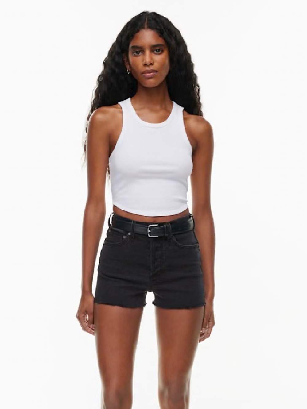 Aritzia Denim Forum The 50’s Arlo Hi-Rise Black Denim Shorts